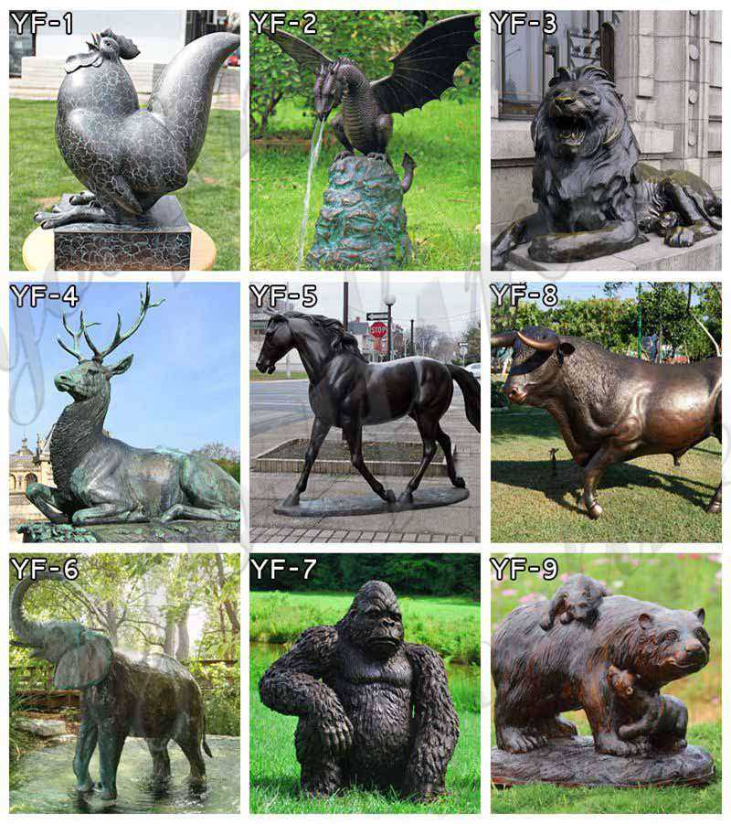 Outdoor Crane Statue Antique Bronze Cranes Garden Statues