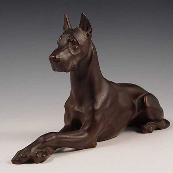 Outdoor Life Size Great Dane Statues Antique Casting Bronze Garden Custom Made Dog Statues for Sale BOKK-546