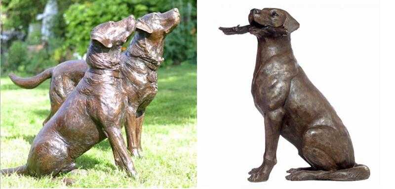 black sitting lab statues welcome sign for sale