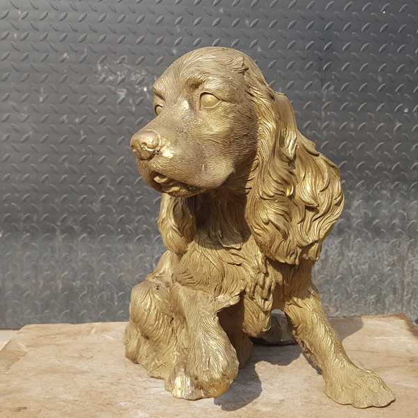 bronze springer spaniel sculpture for sale