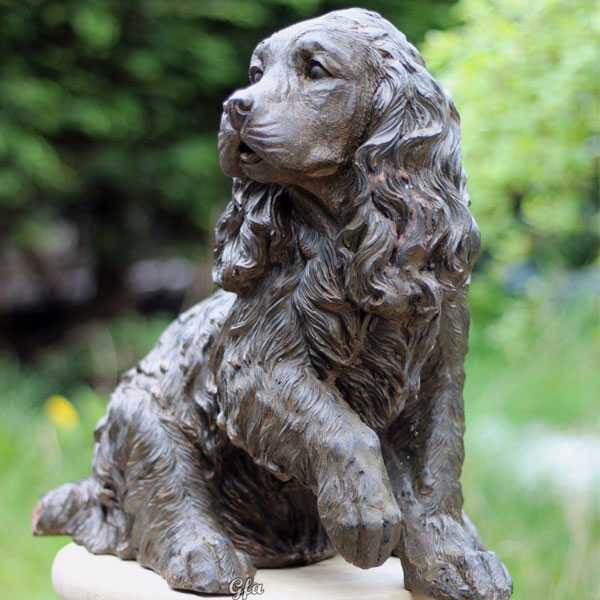 bronze springer spaniel sculpture for sale