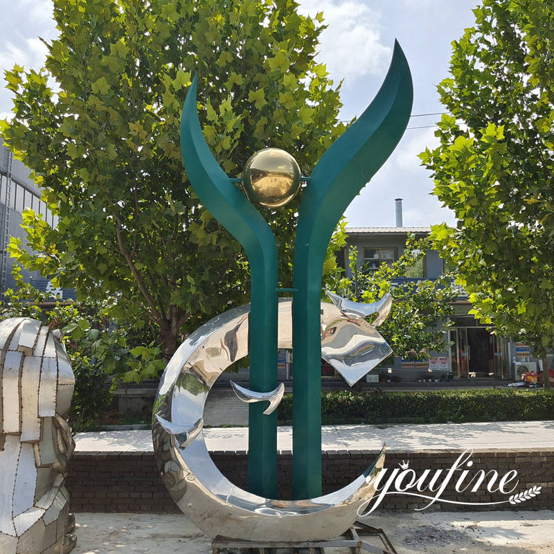extra large stainless steel sculpture for city decor