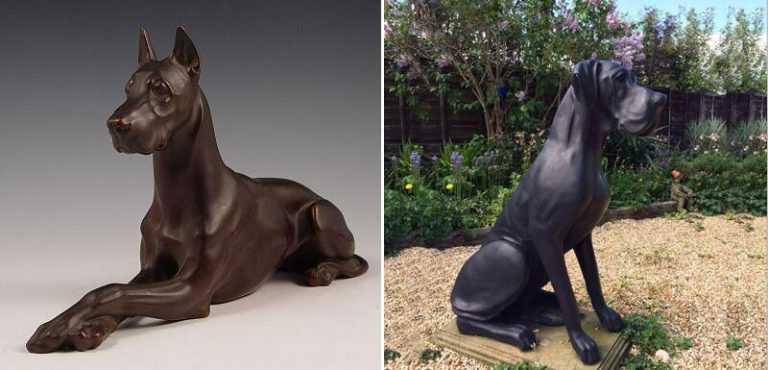 great dane cement statues