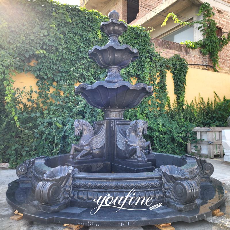 horse statue water fountain