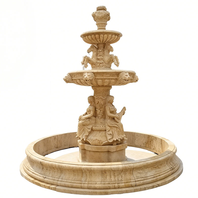 large antique water fountain
