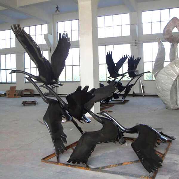 large outdoor crane statues antique bronze cranes garden statue for sale