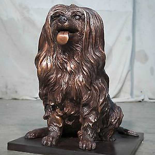 life size bronze maltese dog statues