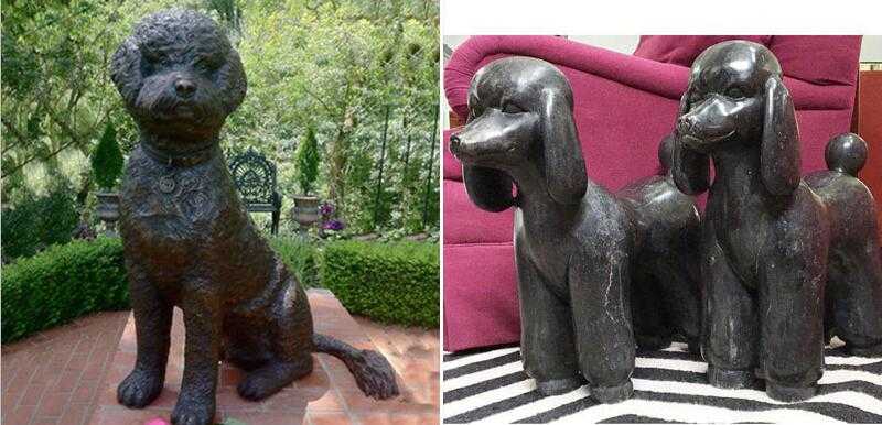 life size bronze poodle statues for sale