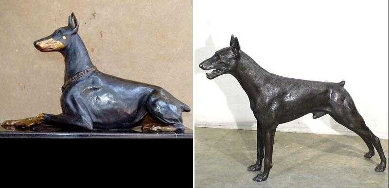 doberman statues