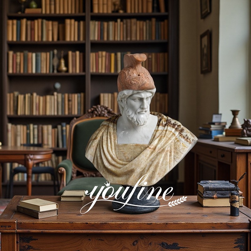 Classical roman marble bust statue for home