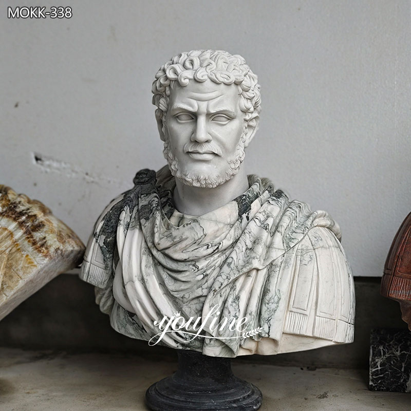 hand carved marble bust statue