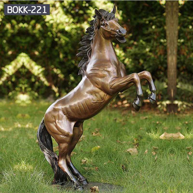 Antique Bronze Jumping Horse