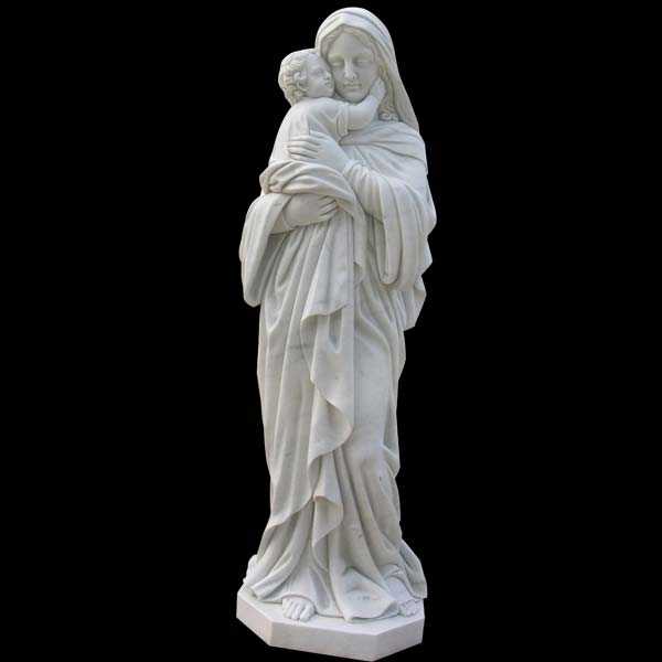 CHS-731 Life Size Marble Catholic Statue of Madonna and Child Outdoor Garden Statue for Sale from China Supplier