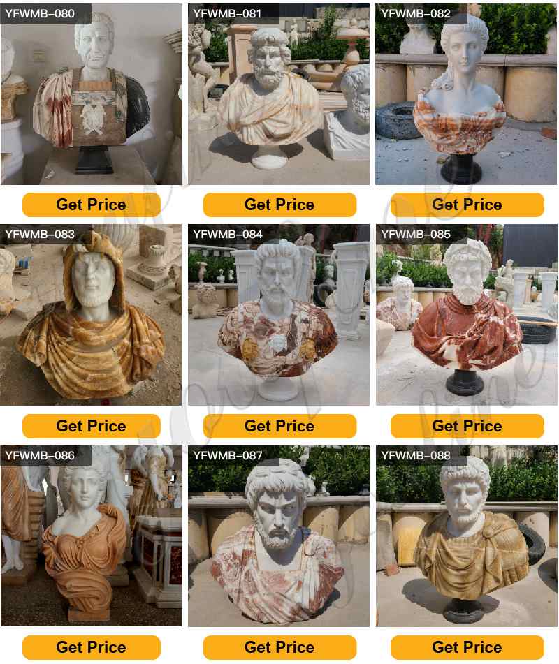 Classical Roman Bust Life Size Marble Garden Statues for Sale