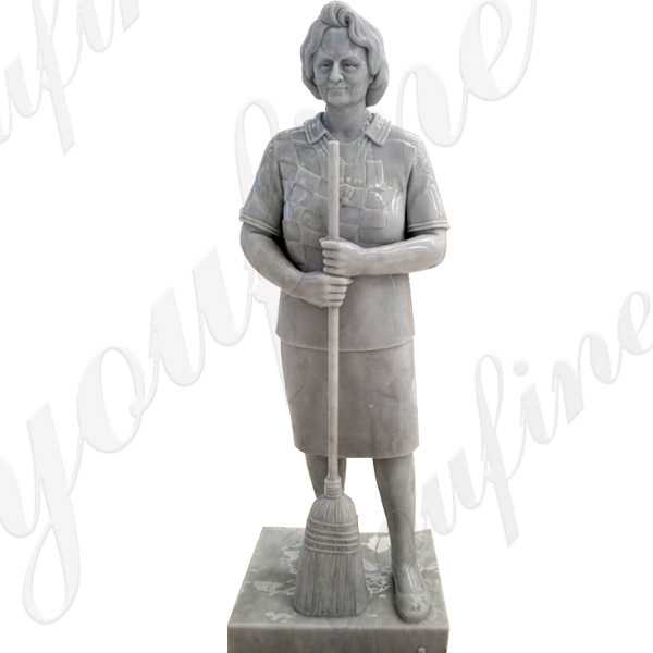 Custom Made a Life Size Marble Figure Statue from a Photo for Our Customer's Mother from America with High Quality MOKK-325