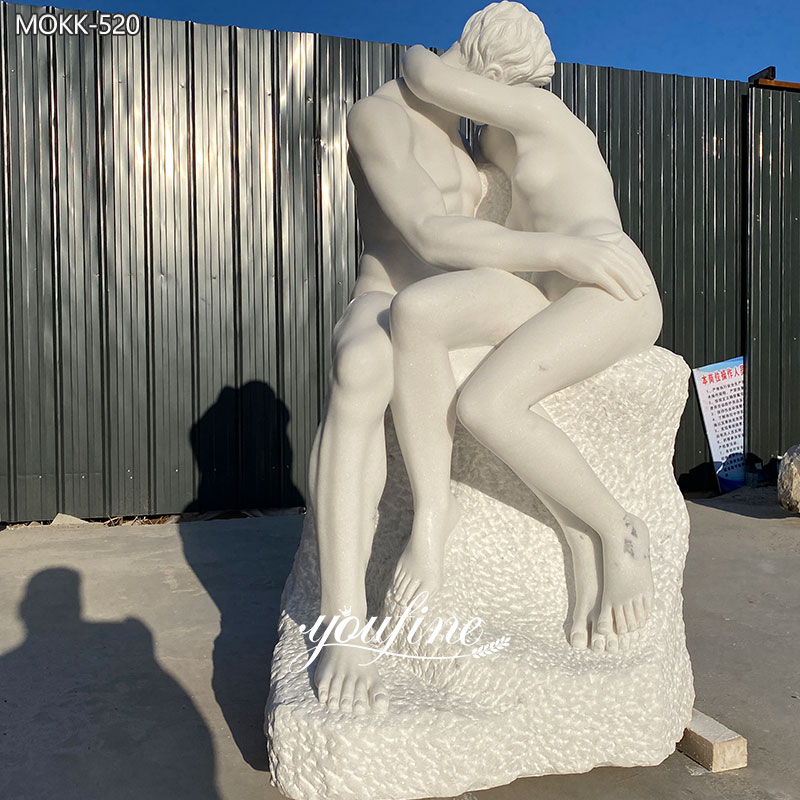 white Marble Rodin the Kiss Sculpture