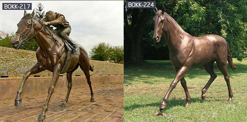 Hope You Can Enjoy Our Life Size Outdoor Bronze Knight Horse Sculpture for -BOKK-222.