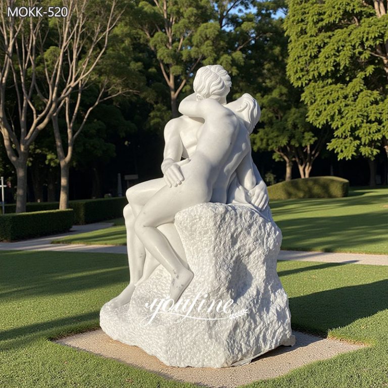 Outdoor Garden Marble Rodin Kiss Sculpture MOKK-520