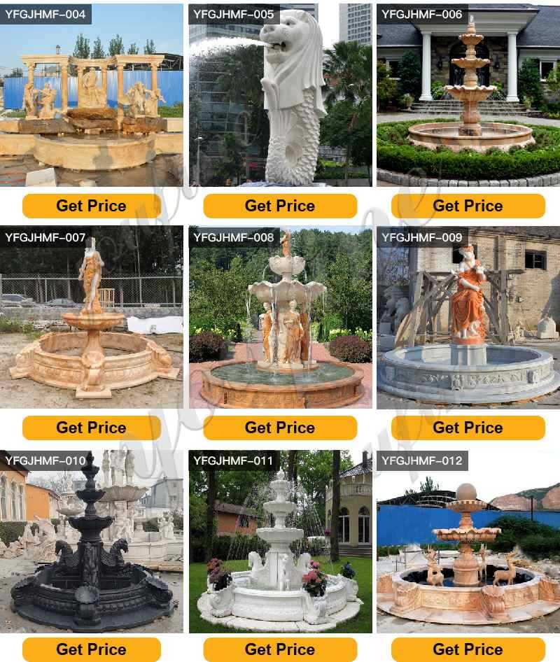 Modern Beige Marble Garden Angel Fountains for Front Yard Decor for Sale