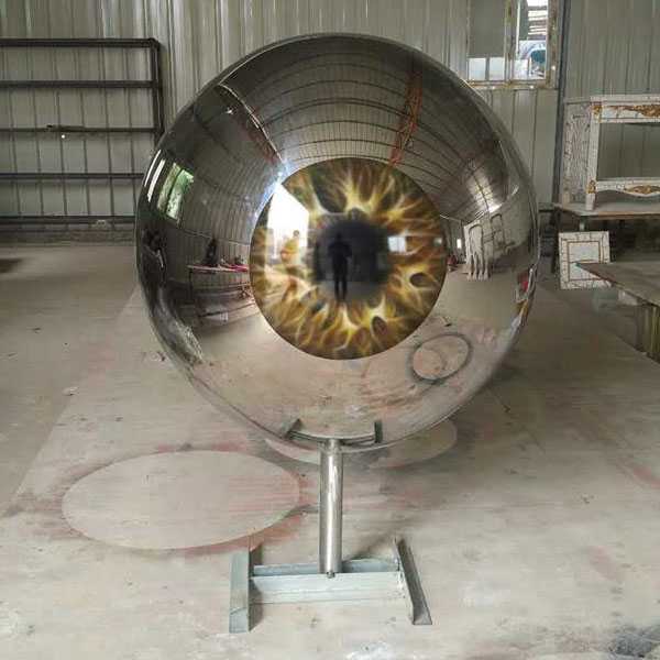 Outdoor Modern Stainless Steel Eyeball Design Steel Artworks Artists Sculpture for Garden Decoration for Sale