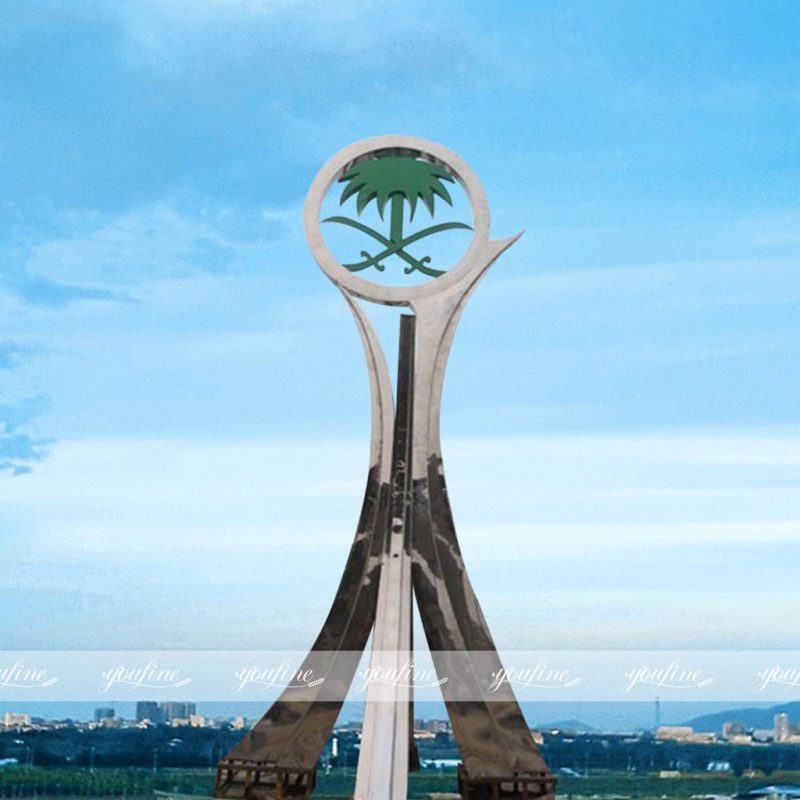 High Polished Mirror Metal Art Sculpture Saudi Arabia Sculpture CSS-12