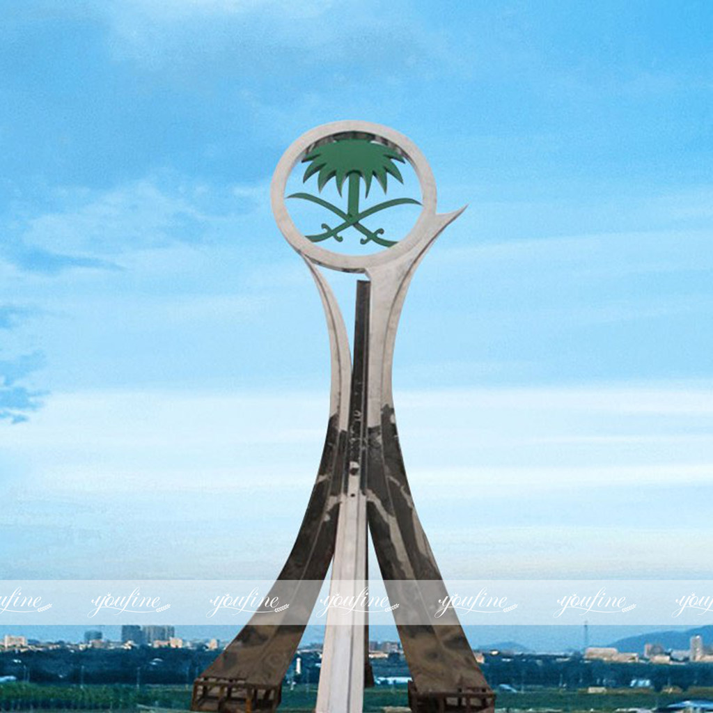 High Polished Mirror Metal Art Sculpture Saudi Arabia Sculpture CSS-12
