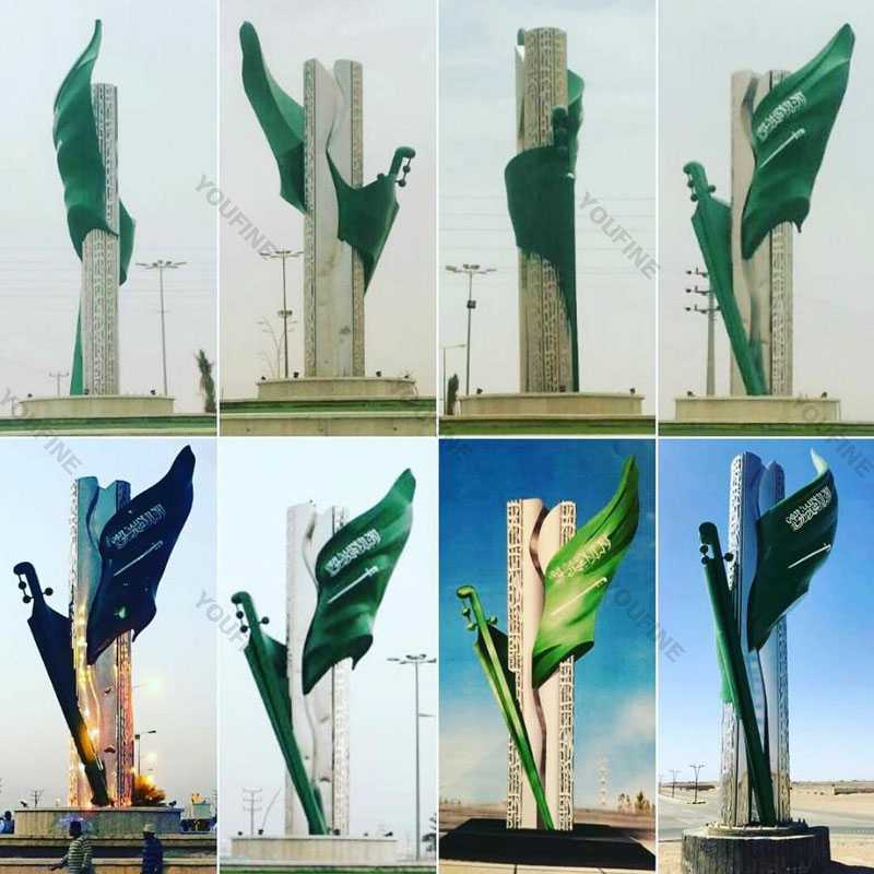 famous modern large abstract outdoor metal art sculpture wholesales for Saudi Arabia customer on sale