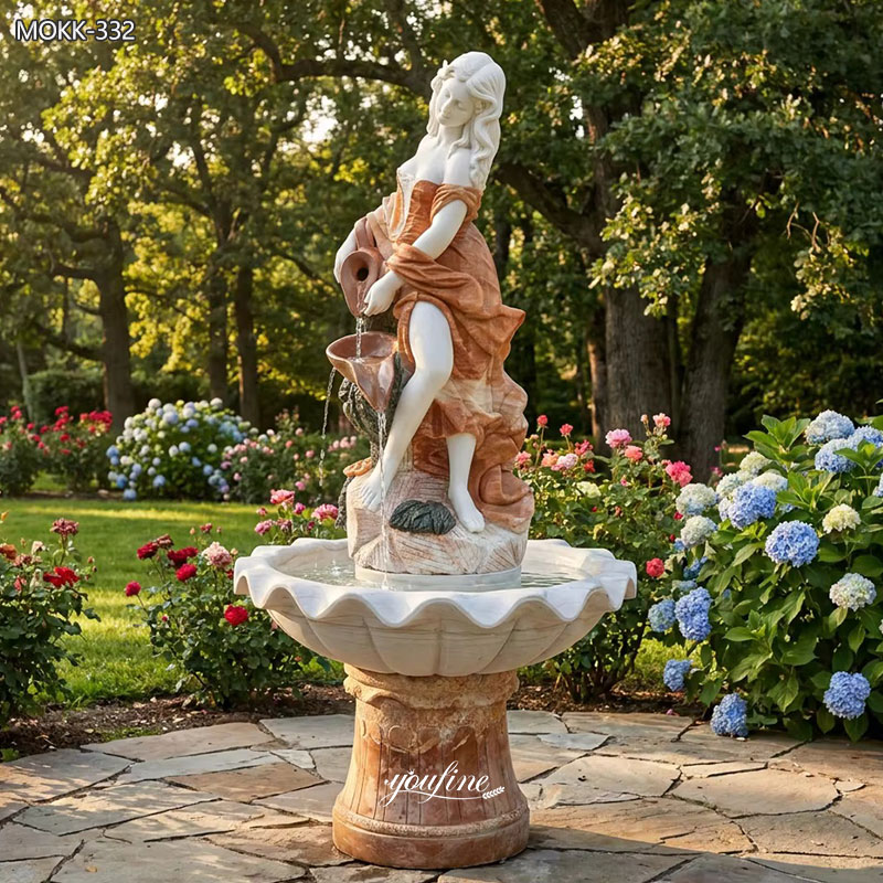 Marble Standing Female Water Fountain