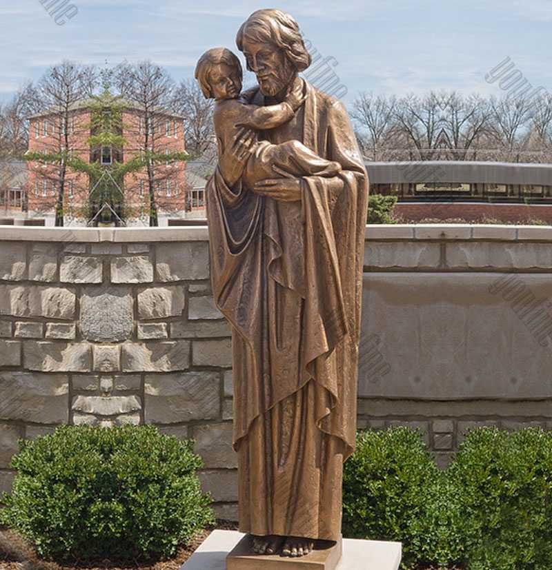 life size bronze st joseph garden statue religious catholic outdoor statues design for sale from China
