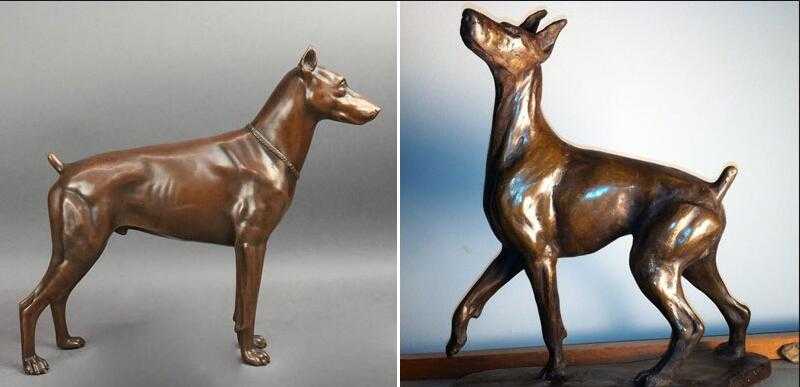 life size doberman pinscher statue