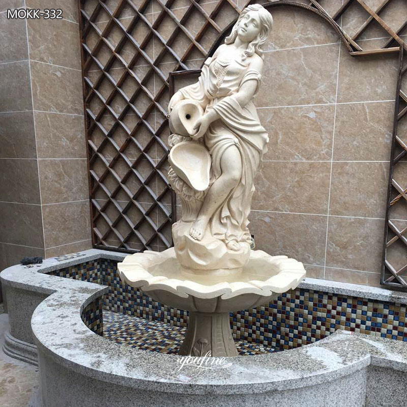 white female water fountain