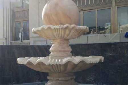Outdoor Marble Fengshui Water Feature Floating Sphere Fountains MOKK-183