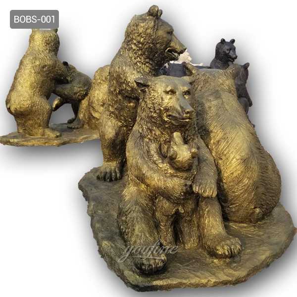 BOKK-655 Life Size Bronze Bear Statue Outdoor Brass Wildlife Animal Garden Sculpture for Sale