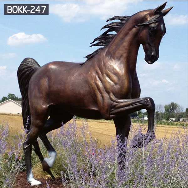 Best Bronze Horse Statue Life Size Hand Carved Animal Sculpture for Outdoor BOKK-247