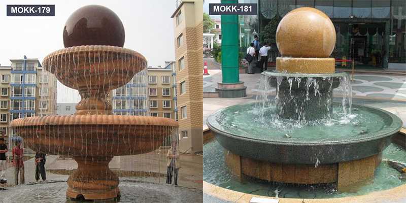 Chinese Style Outdoor Rolling Marble Floating Balls Water Fountain for Sale