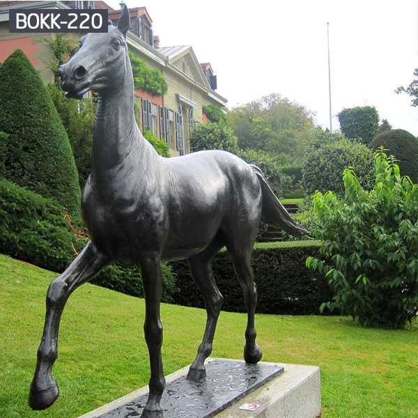 Life Size Antique Cast Bronze Horse Sculpture for Garden Decor BOKK-220