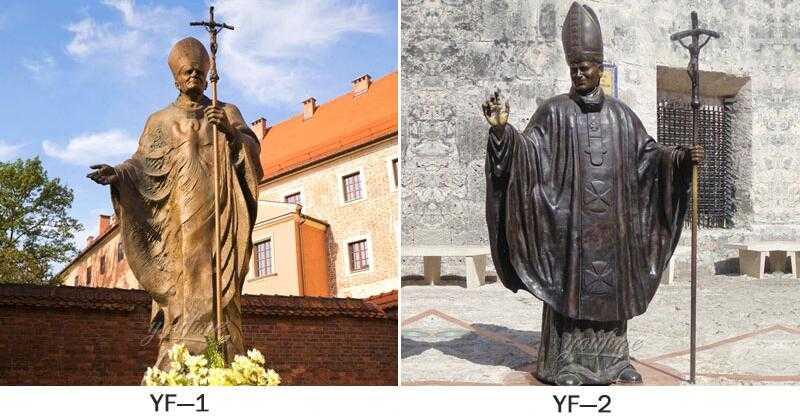 Famous bronze saint Pope John Paul II statue for sale