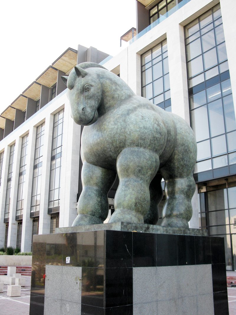 Fernando Botero fat horse sculpture