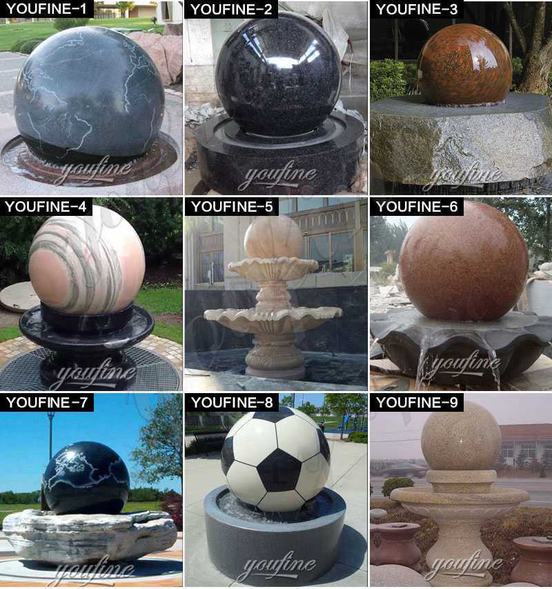 Floating Sphere Granite Fountain Stone Rolling Ball Sphere Fountain