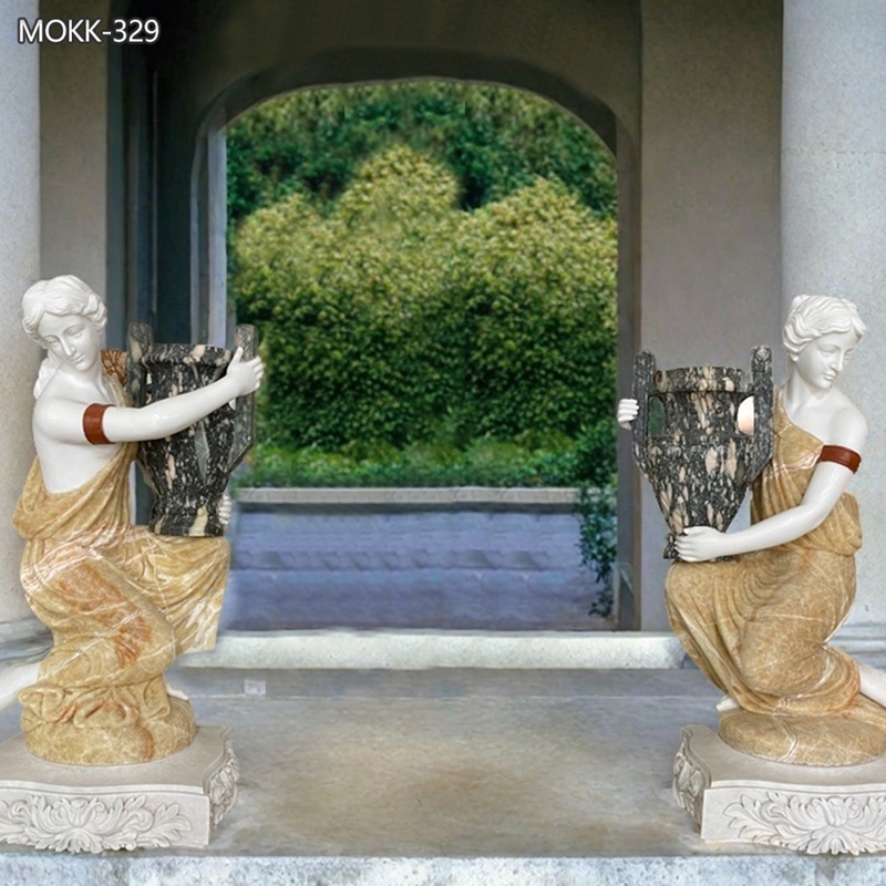 Marble Lady Planter for Garden