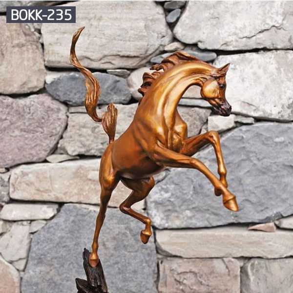 Large Bronze Outdoor Life Size Jumping Hoof Horse Statue For SaleBOKK