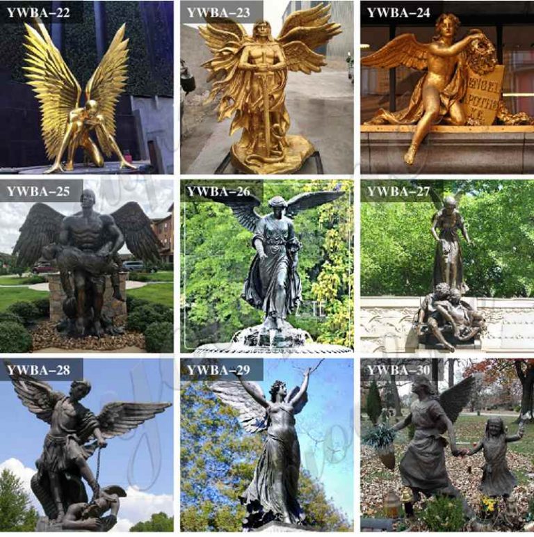 Outdoor Large Casting Bronze Caduceus Angel Statue for Sale BOKK147 YouFine