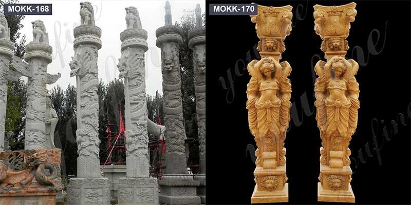 Large Round Pillar Designs for Residential Buildings Cheap Antique Greek  Spiral Column Suppliers MOKK-151 - YouFine Sculpture