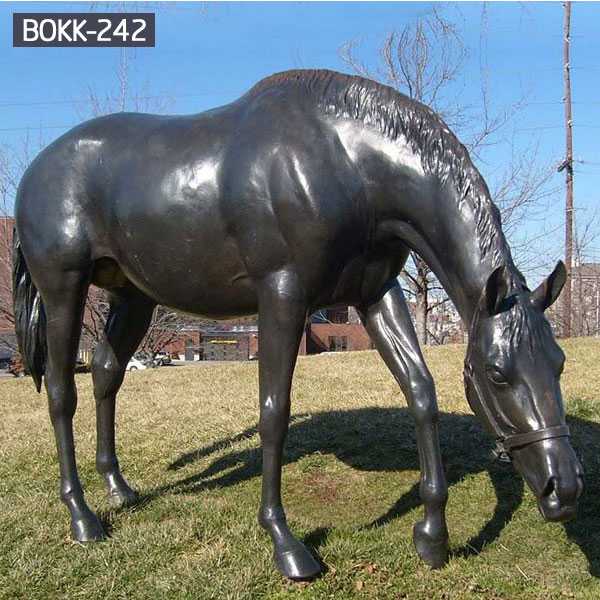 Large Outdoor Decorative Sculptures of Real Size Bronze Horses Are on Sale-BOKK-242