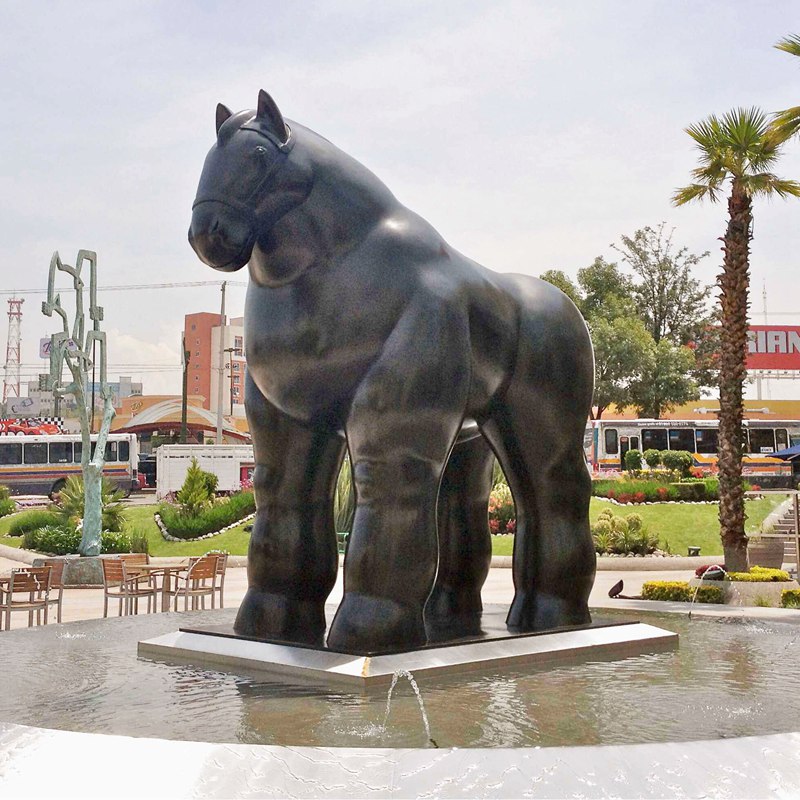 Large bronze horse