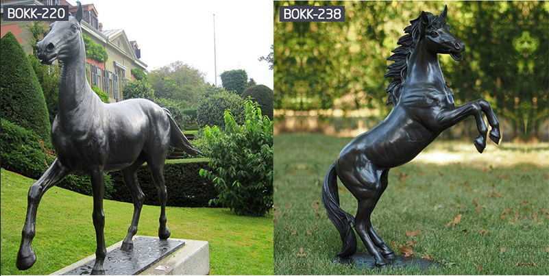 Life Size High Polished Bronze Fat Horse Statue For Garden Products for Sale-BOKK-219