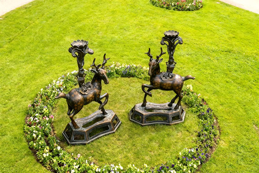 Luck Chinese bronze deer statue