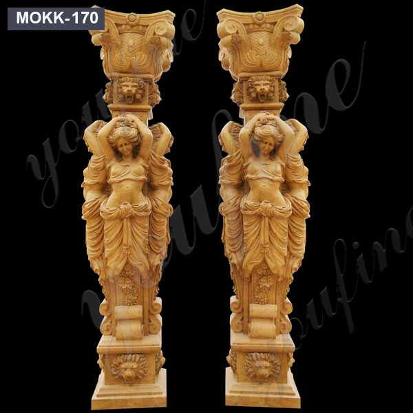 Luxury anqtiue male statue column front porch columns home depot from factory directly supply for sale MOKK-170 (2)