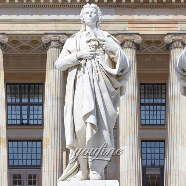 More Details of OutdoorLarge-scale John Friedrich von Schiller Sculpture Marble Hand-carving are on Sale-MOKK-227