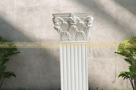 Outdoor Landscape White Marble Roman Column for Wedding MOKK-167
